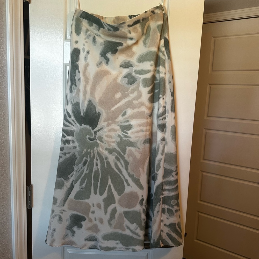 Wishlist Apparell Tie Die Green & White Skirt